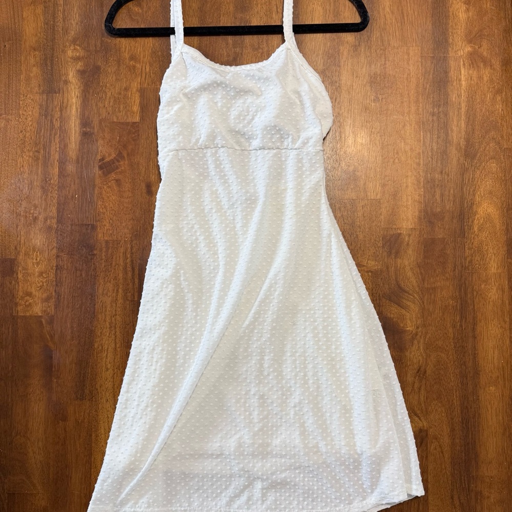 🩵Chic White Textured Slip Dress